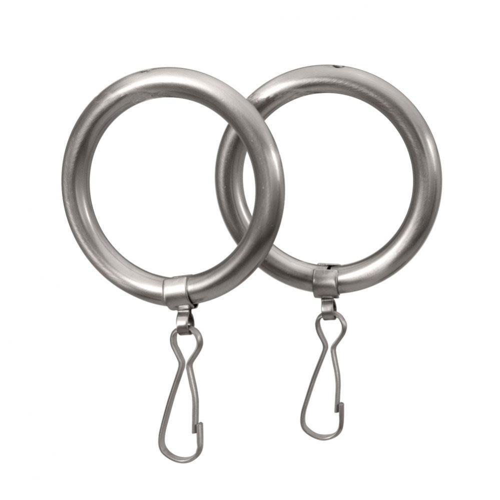 CURTAIN RING,PR,1 1/2 In. D,SATIN