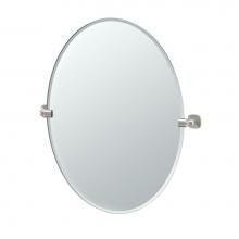 Gatco 4159LG - Jewel 32''H Oval Mirror Satin Nickel