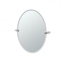 Gatco 4389 - Bleu 26.5''H Oval Mirror Satin Nickel