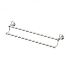 Gatco 4584 - Laurel Ave 24'' L Double Towel Bar, Polished Nickel