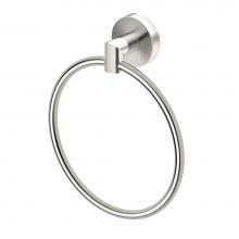 Gatco 4642 - Glam Towel Ring Satin Nickel