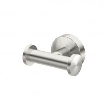 Gatco 4645A - Glam Double Robe Hook Satin Nickel