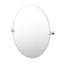 Gatco 4679LG - Reveal 32''H Oval Mirror Satin Nickel