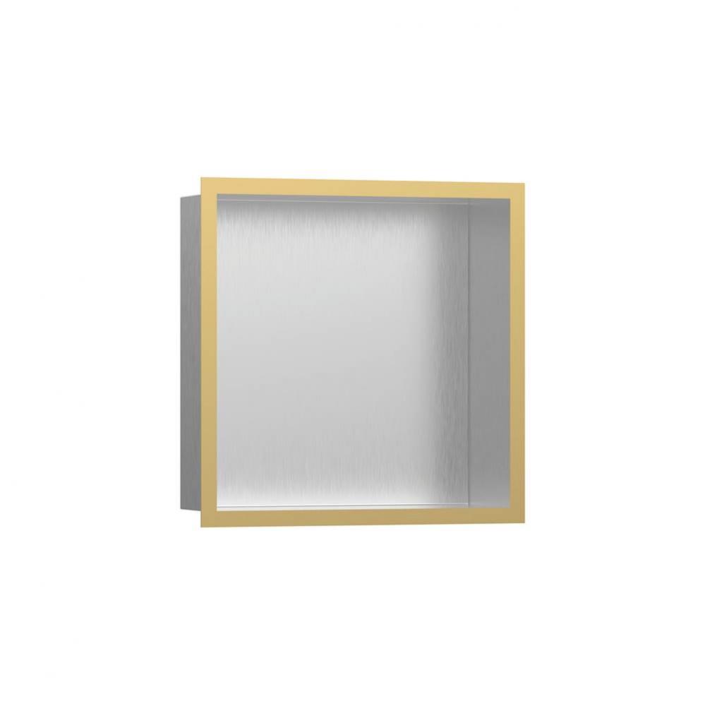 XtraStoris Individual Wall Niche Brushed Stainless Steel with Design Frame 12''x 12&apos