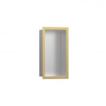 Hansgrohe 56094990 - XtraStoris Individual Wall Niche Brushed Stainless Steel with Design Frame 12''x 6'