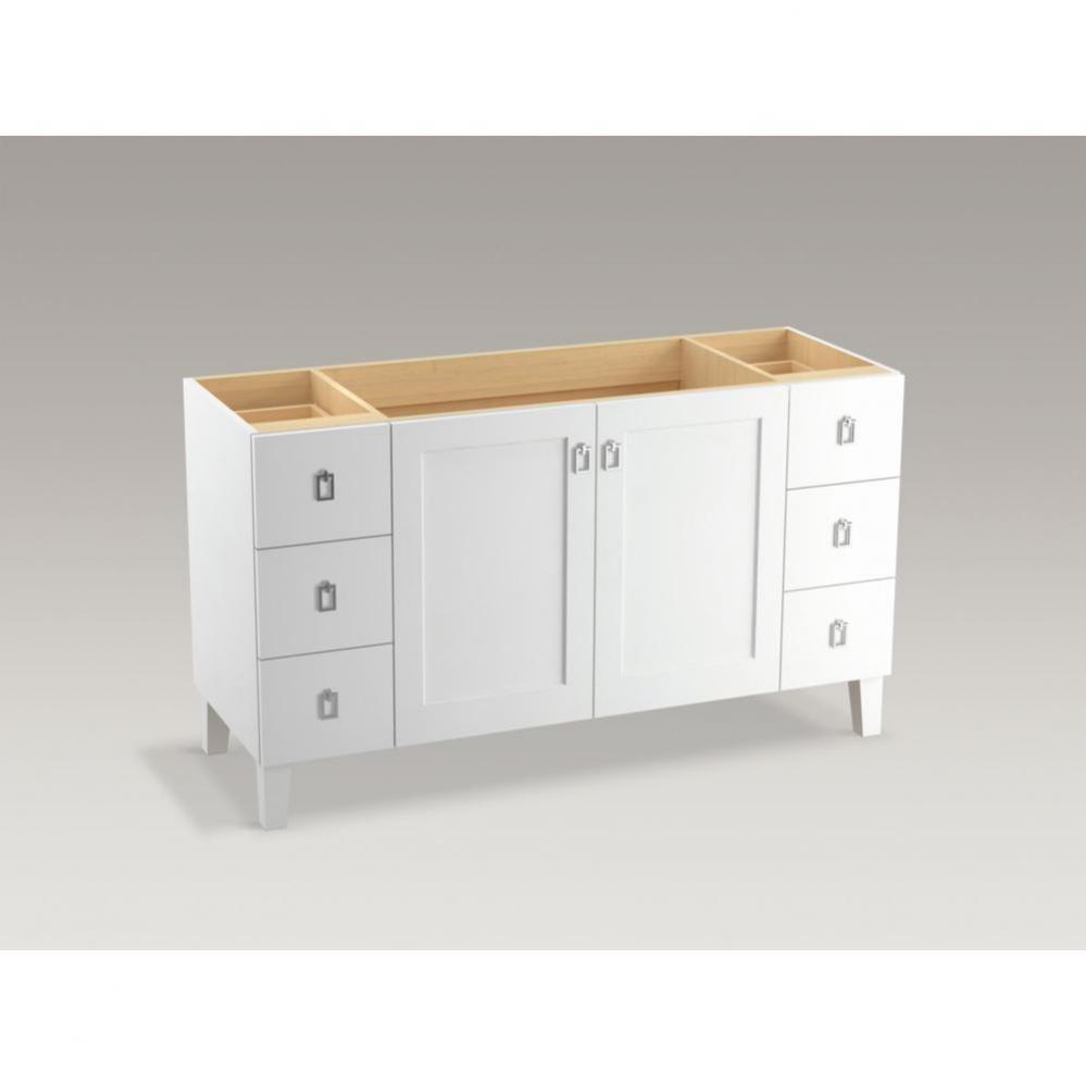 Poplin™ Vanity, 60 2 Door 6 Dwr Legs