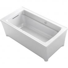 Kohler 2593-GHW-0 - Archer® 61-3/4'' x 31-3/4'' freestanding Heated BubbleMassage™ air bath