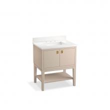 Kohler 35025-LWG - Seagrove® by Studio McGee 30'' bathroom vanity cabinet with sink and quartz top