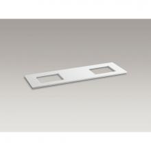 Kohler 5462-S33 - Solid/Expressions® 73'' vanity-top with double Verticyl® rectangular cutout