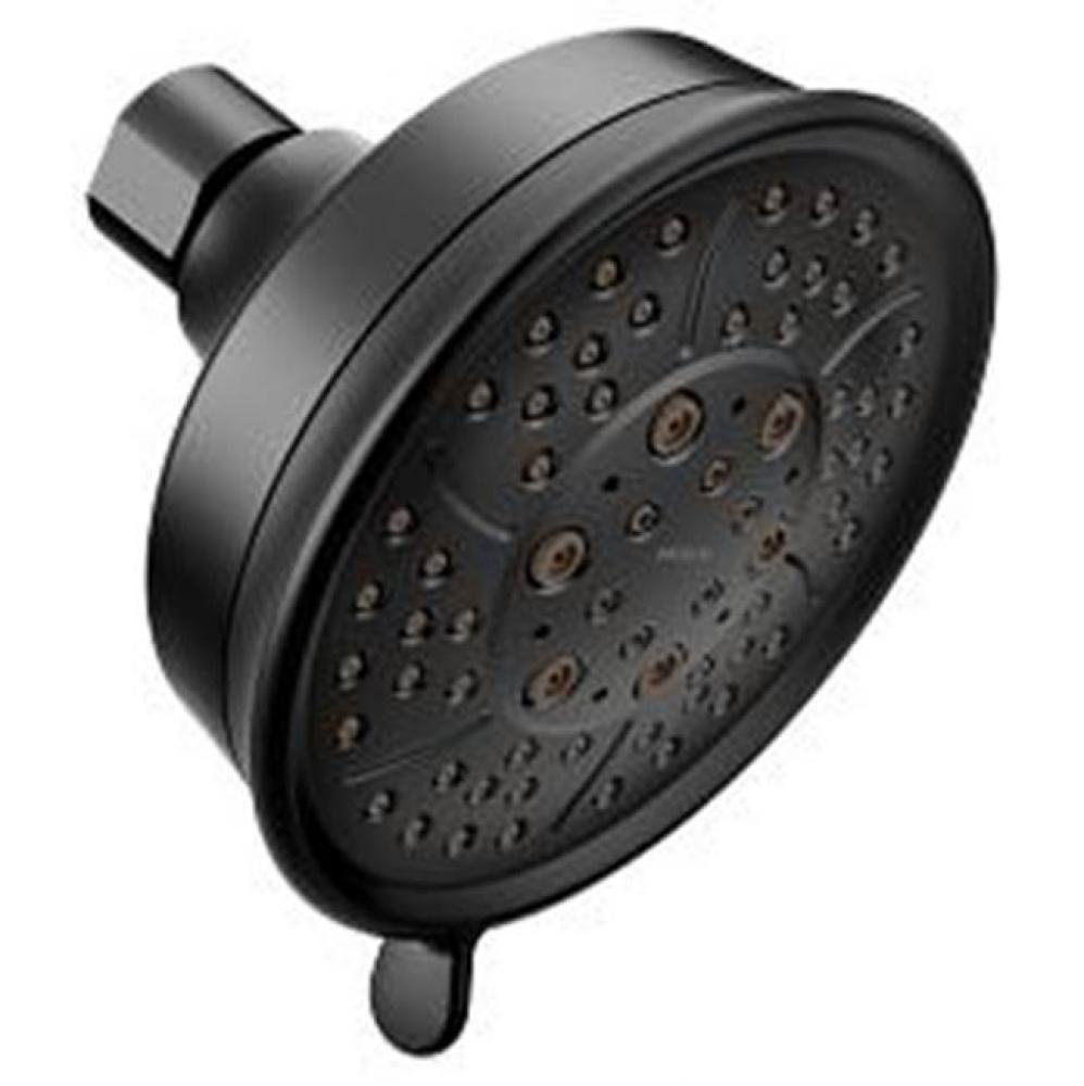 Matte Black Four-Function 4-3/8'' Diameter Spray Head Eco-Performance Showerhead