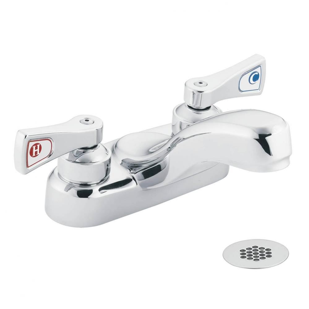 Chrome two-handle lavatory faucet