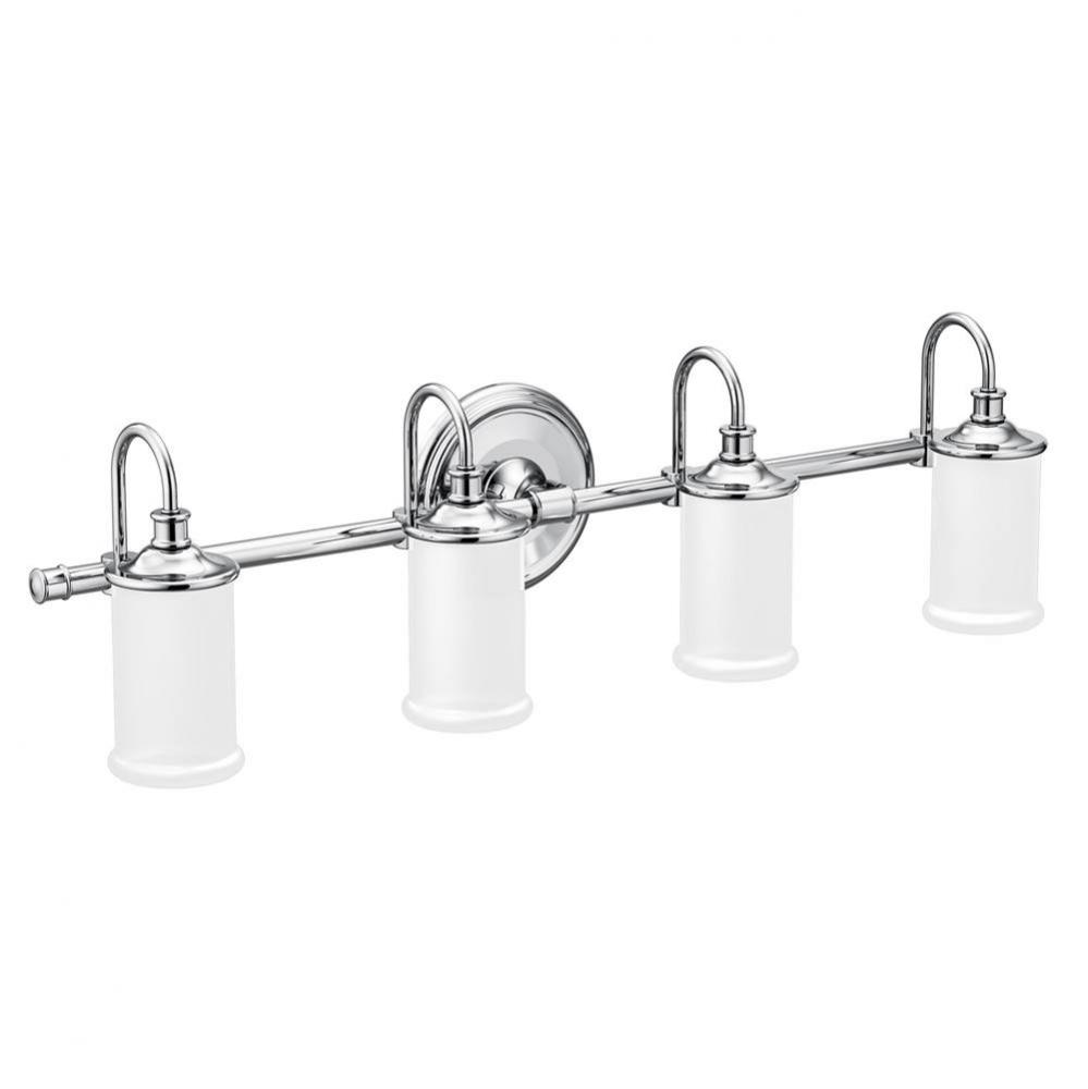 Chrome Four Globe Bath Light