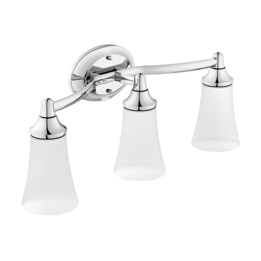 Chrome Three Globe Bath Light