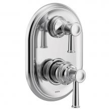 Moen UT3322 - Belfield M-CORE 3-Series 2-Handle Shower Trim with Integrated Transfer Valve in Chrome (Valve Sold