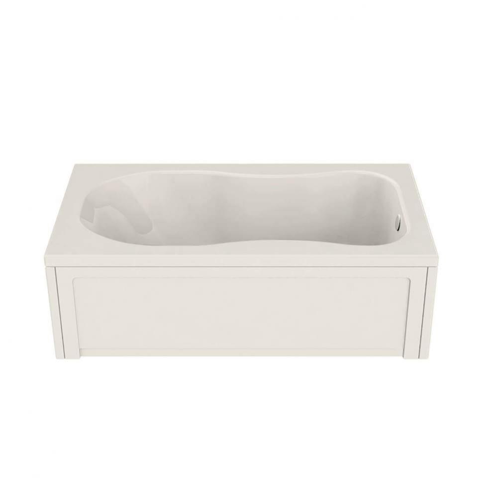 Topaz 6636 Acrylic Alcove End Drain Hydromax Bathtub in Biscuit