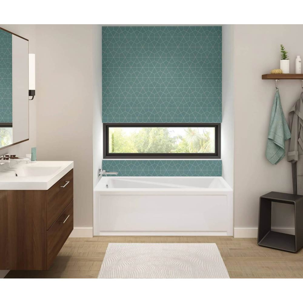 Exhibit 6032 IFS Acrylic Alcove Left-Hand Drain Aeroeffect Bathtub in White