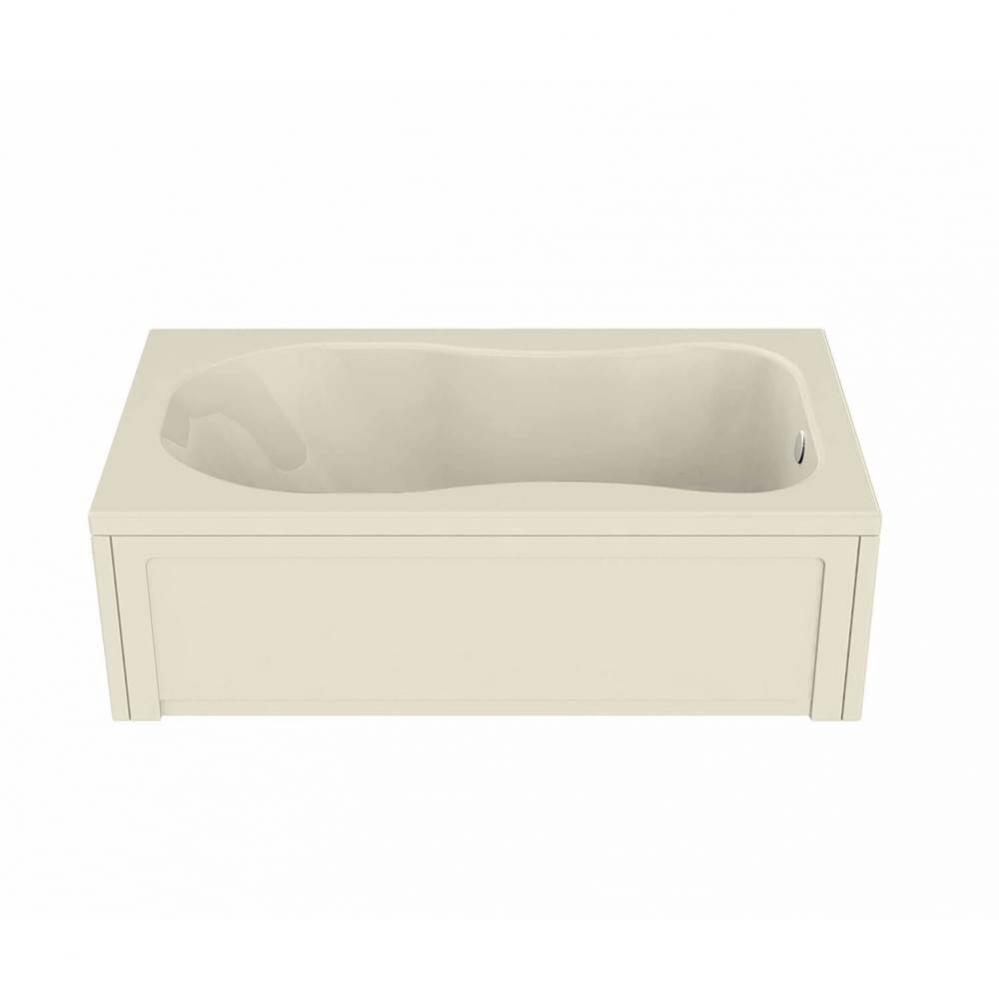 Topaz 6032 Acrylic Alcove End Drain Combined Hydromax & Aerofeel Bathtub in Bone