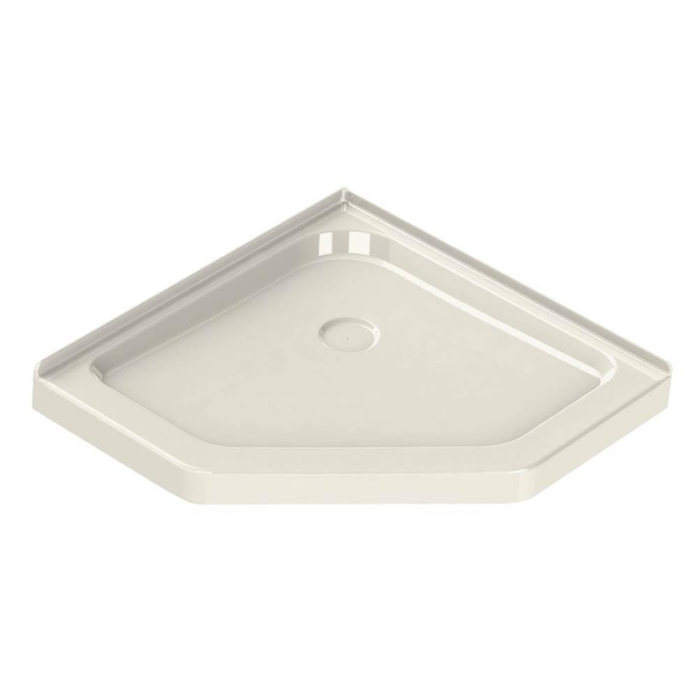 NA 38.125 in. x 38.125 in. x 4.125 in. Neo-Angle Corner Shower Base with Center Drain in Biscuit