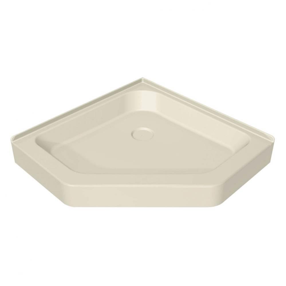 NA 36.125 in. x 36.125 in. x 6.125 in. Neo-Angle Corner Shower Base with Center Drain in Bone