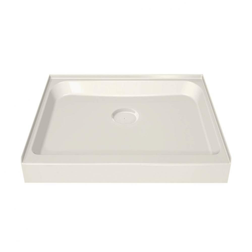 SQ 41.75 in. x 42.125 in. x 6.125 in. Square Alcove Shower Base with Center Drain in Biscuit