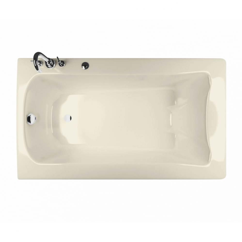 Release 6036 Acrylic Drop-in Right-Hand Drain Combined Hydromax & Aerofeel Bathtub in Bone