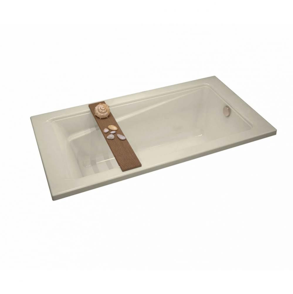 Exhibit 6636 Acrylic Drop-in End Drain Whirlpool Bathtub in Bone