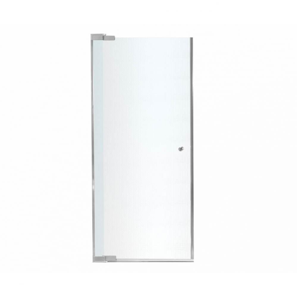 Kleara 1-panel 25.5-27.5 in. x 69 in. Pivot Alcove Shower Door with Mistelite Glass in Chrome