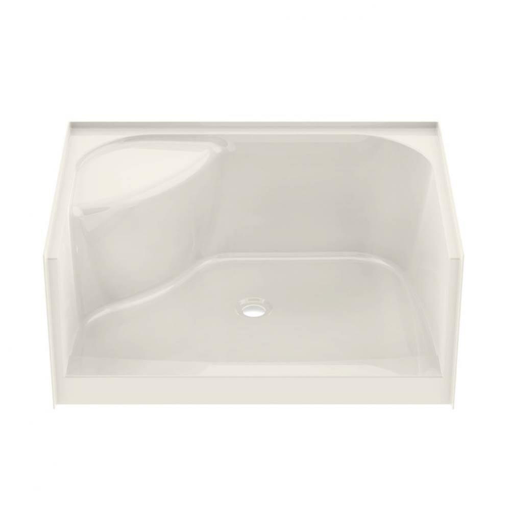 SPS 47.875 in. x 33.625 in. x 20.125 in. Rectangular Alcove Shower Base with Right Seat, Center Dr