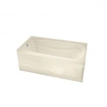 Maax 102202-003-004-002 - Tenderness 6036 Acrylic Alcove Right-Hand Drain Whirlpool Bathtub in Bone