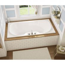 Maax 101227-091-001 - Cambridge 71.5 in. x 35.75 in. Drop-in Bathtub with 10 microjets System Center Drain in White