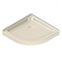 Maax 101427-000-004 - NR 36.125 in. x 36.125 in. x 4.125 in. Neo-Round Corner Shower Base with Center Drain in Bone