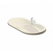 Maax 102865-004-004 - Living 6642 Acrylic Drop-in Center Drain Hydromax Bathtub in Bone