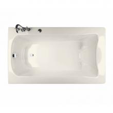 Maax 105311-L-094-007 - Release 6036 Acrylic Drop-in Left-Hand Drain Combined Hydromax & Aerofeel Bathtub in Biscuit