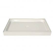 Maax 105535-000-007 - MAAX 41.75 in. x 34.125 in. x 6.125 in. Rectangular Alcove Shower Base with Center Drain in Biscui