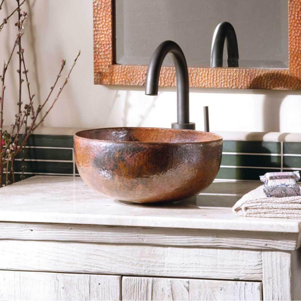 Maestro Petit Bathroom Sink in Tempered Copper