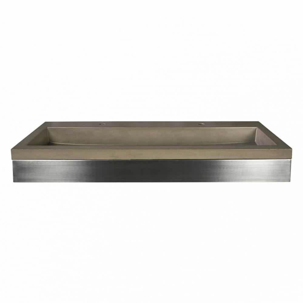 48'' Zaca Vanity Base with NativeStone Trough in Earth