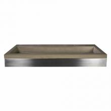 Native Trails VNS48S-NSL4819-E - 48'' Zaca Vanity Base with NativeStone Trough in Earth