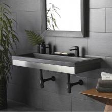 Native Trails VNS48S-NSL4819-S - 48'' Zaca Vanity Base with NativeStone Trough in Slate