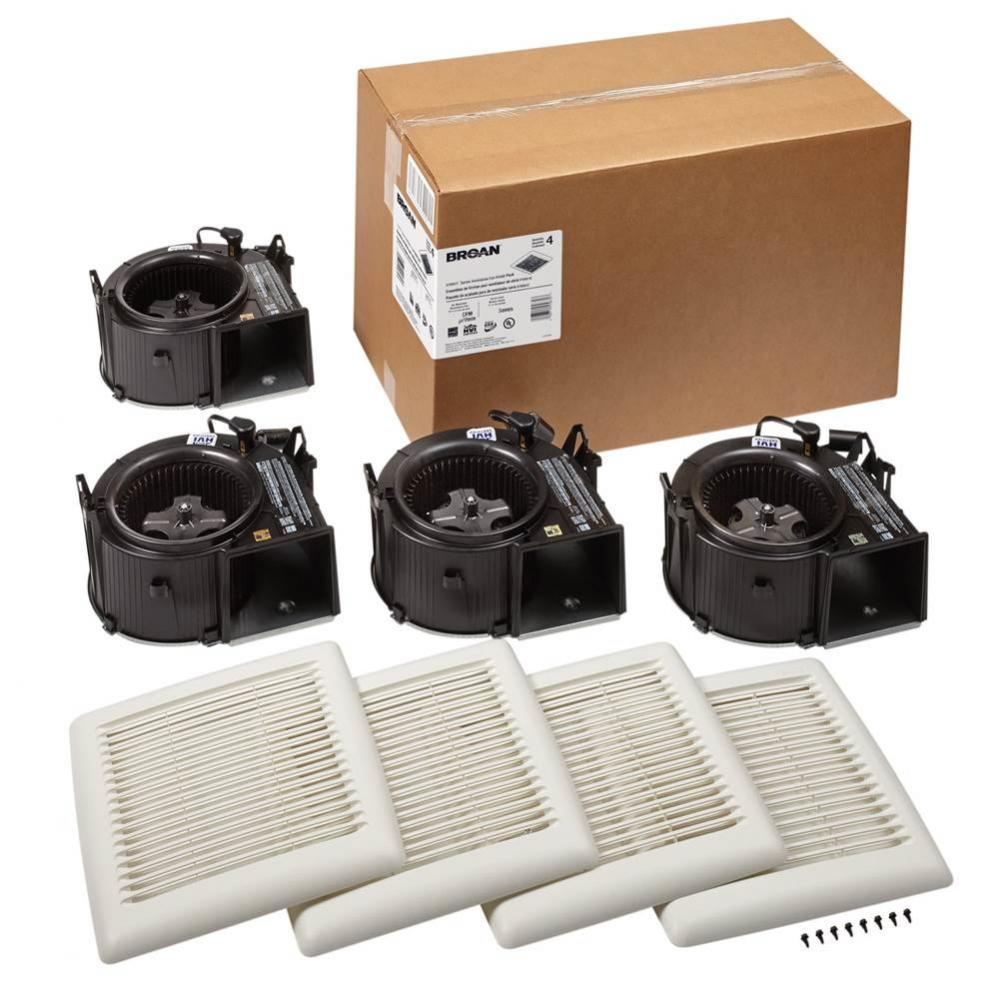 Flex DC™ Series 50-80-110 Selectable CFM <0.3-0.4-0.9 Sones Ventilation Fan Finish Pack Energ