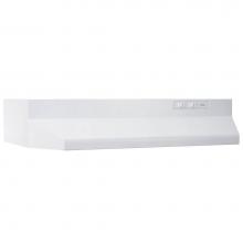 Broan Nutone BUEZ030WW - 30-Inch Ducted Under-Cabinet Range Hood w/ Easy Install System, 210 Max Blower CFM, White