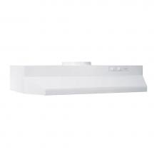 Broan Nutone BUEZ230WW - 30-Inch Under-Cabinet Range Hood w/ Easy Install System, 230 Max Blower CFM, White