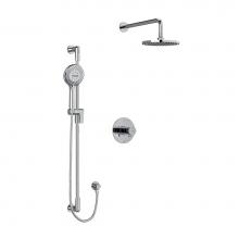 Riobel KIT323PBC-SPEX - Type T/P (thermostatic/pressure balance) 1/2'' coaxial 2-way system with hand shower and