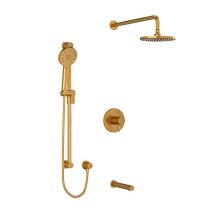 Riobel KIT#1345RUTMBG - Type T/P (thermostatic/pressure balance) 1/2'' coaxial 3-way system with hand shower rai