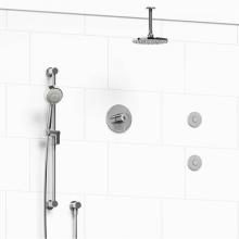 Riobel KIT#3545CSTMC-6-SPEX - Type T/P (thermostatic/pressure balance) 1/2'' coaxial 3-way system, hand shower rail, e