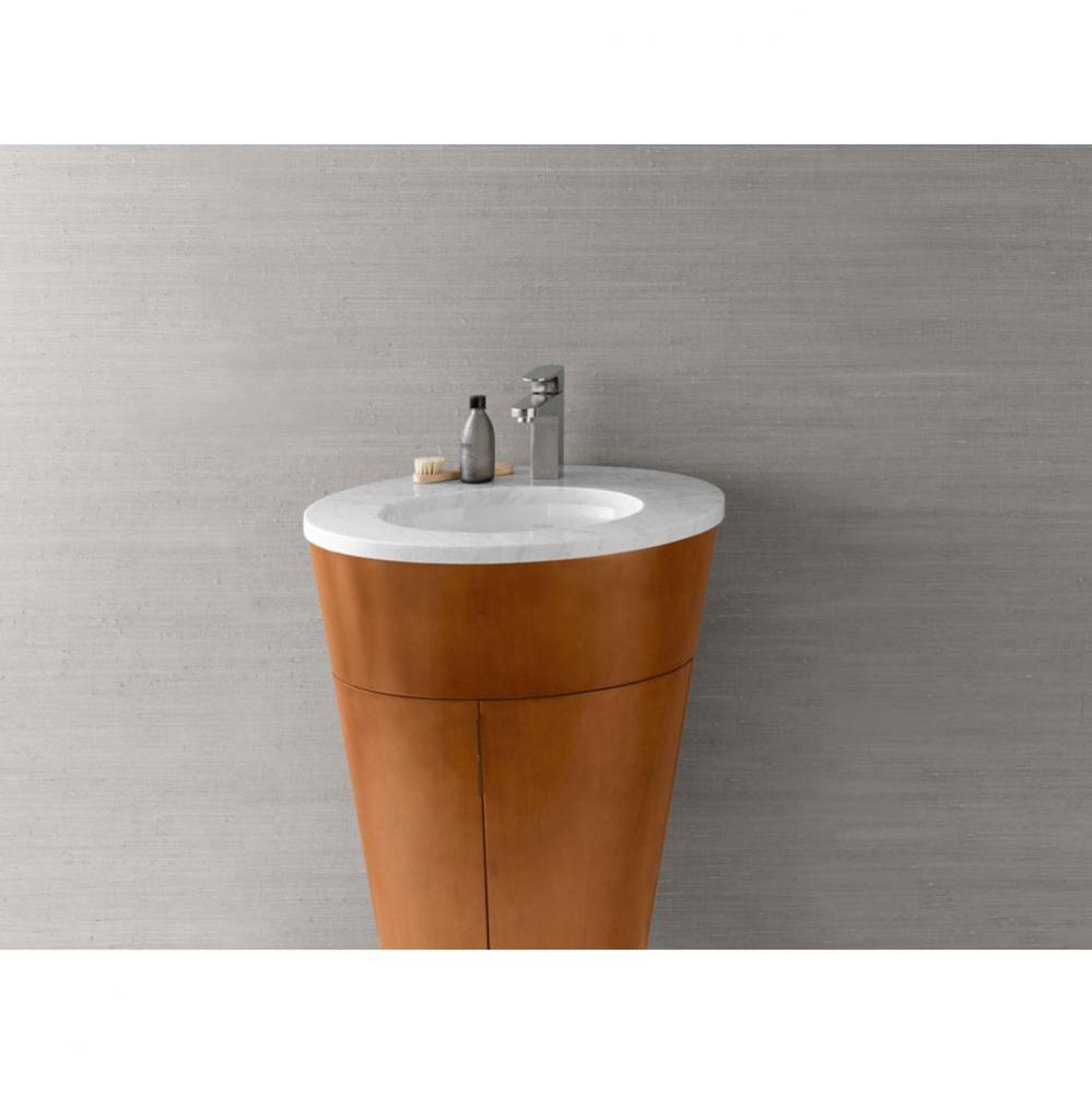 23'' Leonie Oval Bathroom Vanity Base Cabinet in Cinnamon