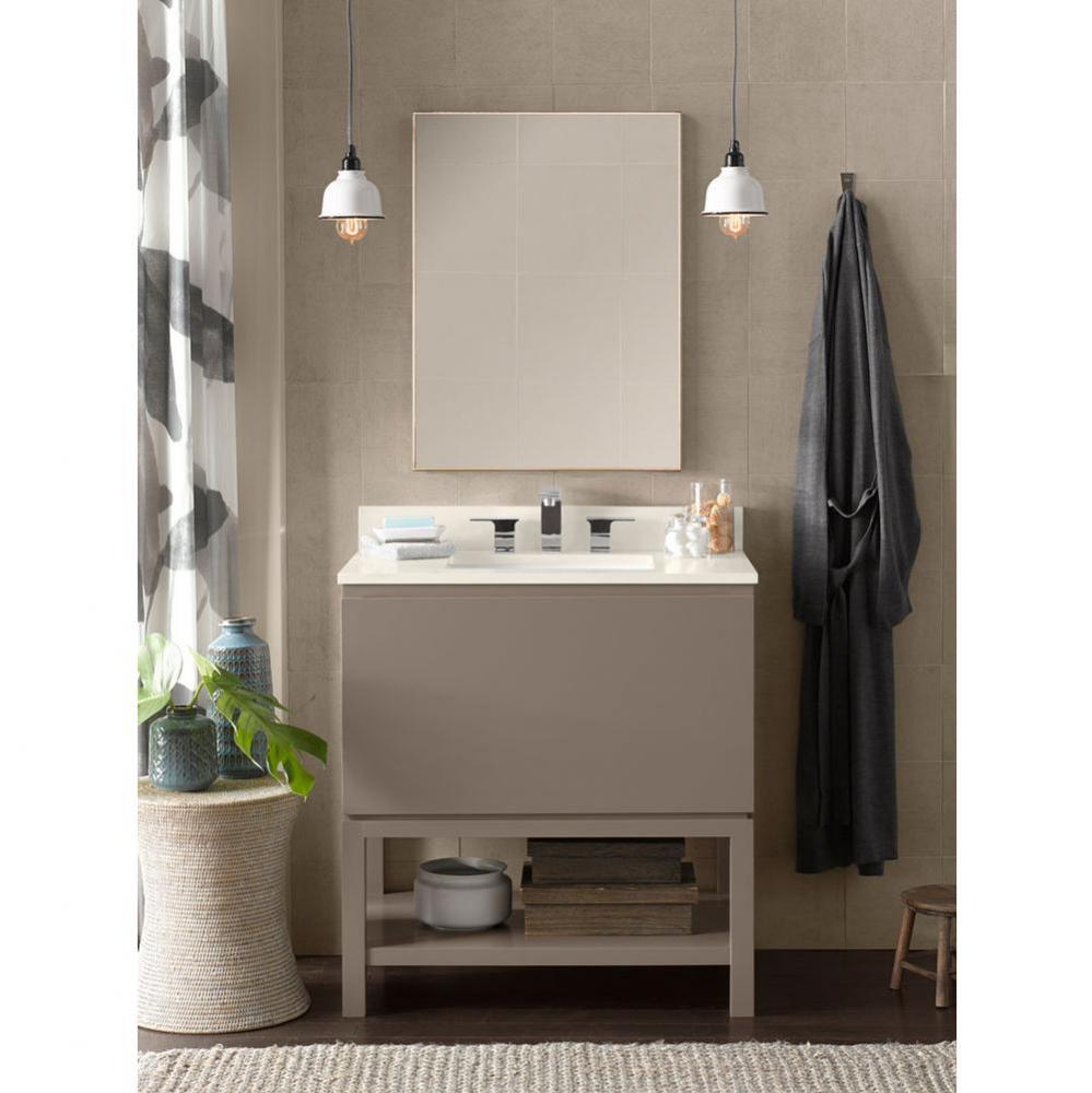 31'' Ariella Bathroom Vanity Base Cabinet with Leg in Slate Gray