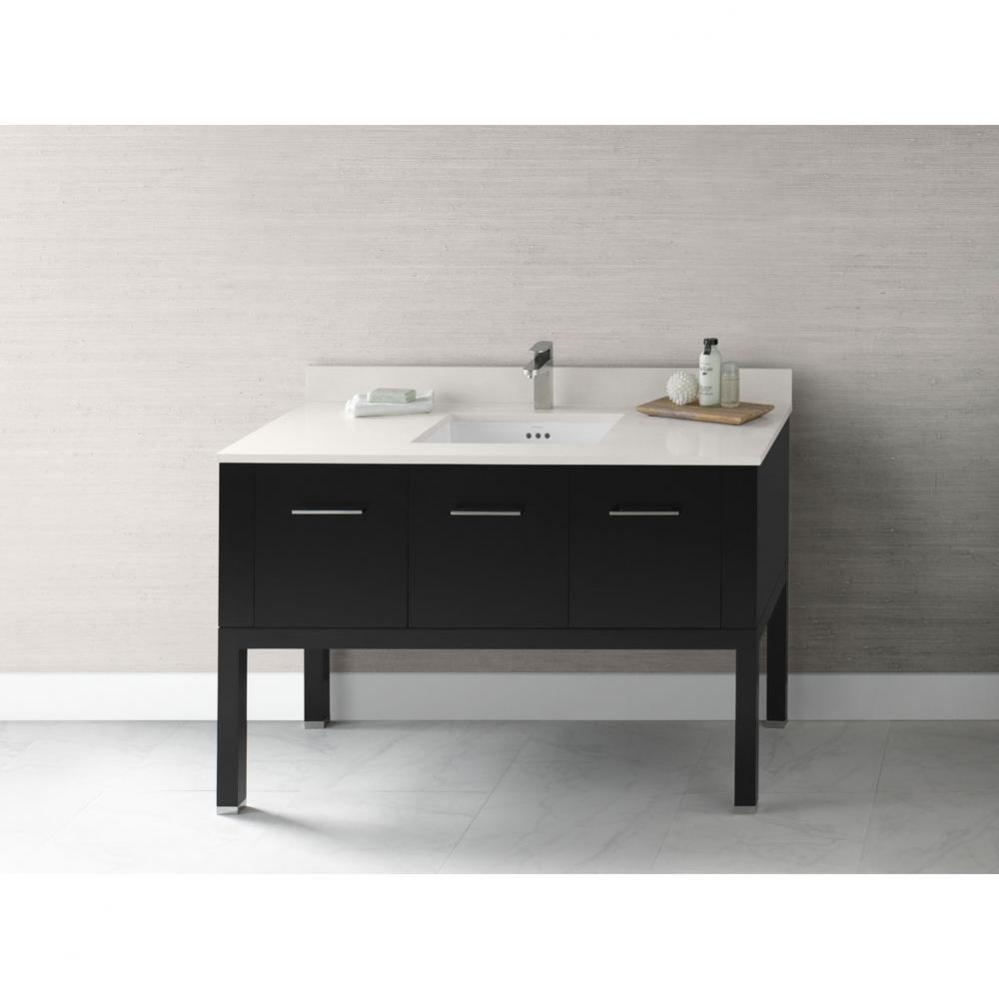 48'' Calabria Bathroom Vanity Base Cabinet in Black