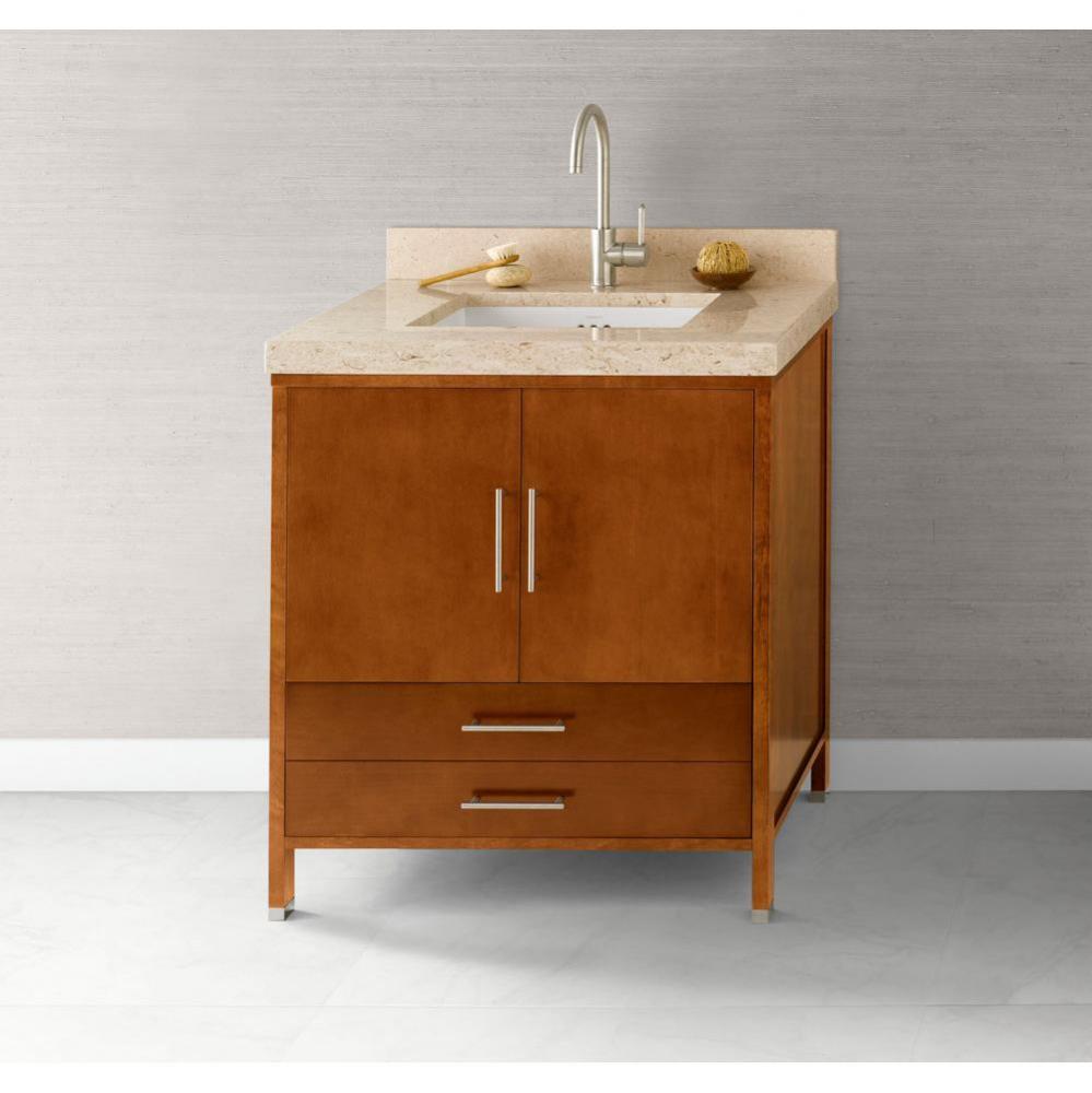 30'' Juno Bathroom Vanity Cabinet Base in Dark Cherry