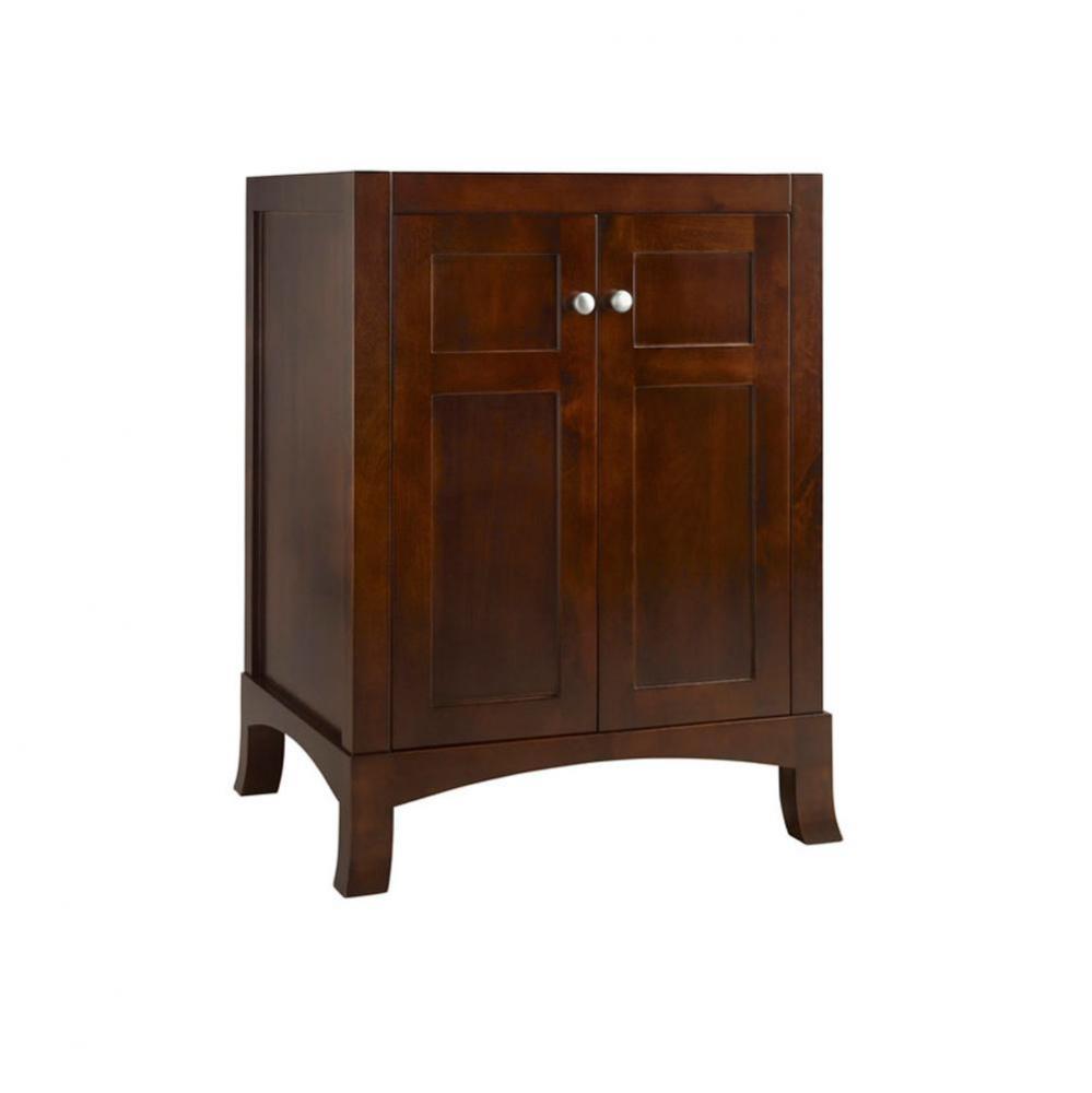 24'' Briella  Bathroom Vanity Cabinet Base with Flared Leg in Vintage Walnut