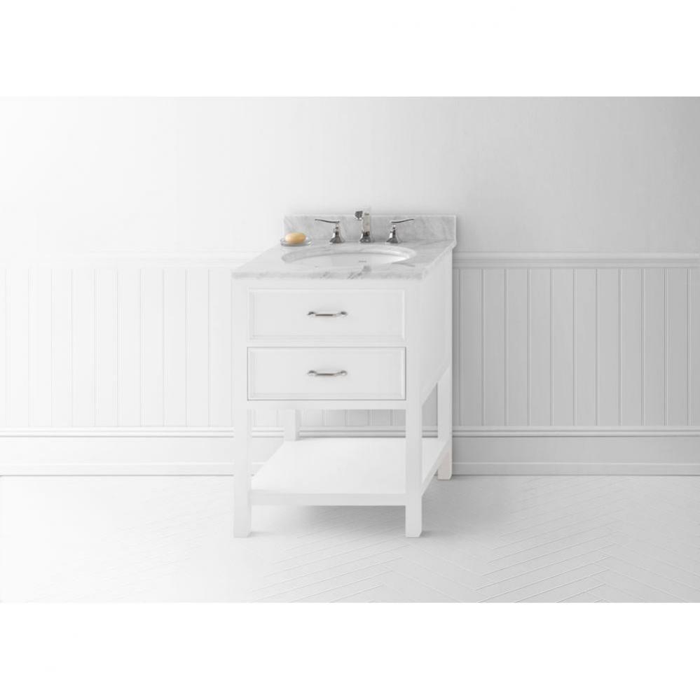 24'' Newcastle Bathroom Vanity Cabinet Base in White